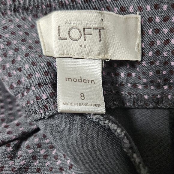 Ann Taylor LOFT Modern Slim Ankle Pants Women's 8 (32x26.5) Gray Mid-Rise - Picture 2 of 9